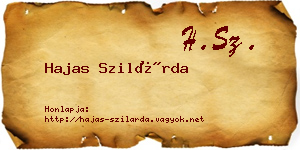 Hajas Szilárda névjegykártya